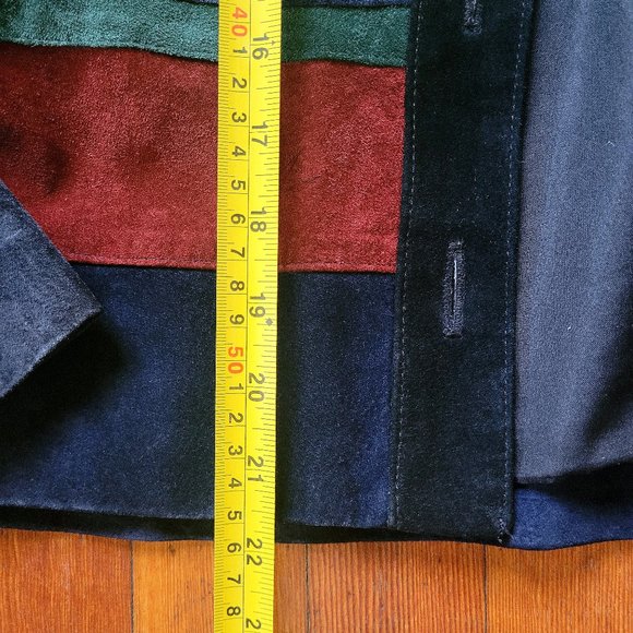 100pc Suede Vintage Jacket Striped - *Vintage Size 14 - Picture 7 of 13